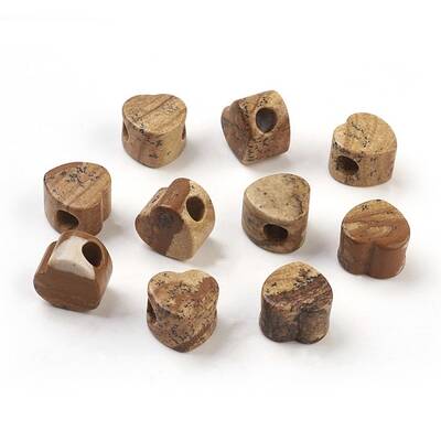 Natural Picture Jasper European Beads