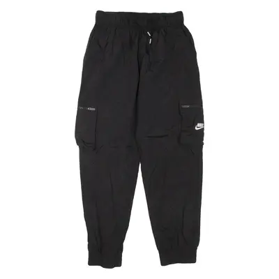 NIKE Boys Track Pants Black Tapered XL W27 L28