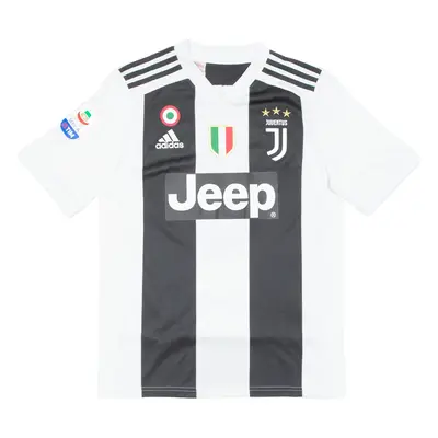 ADIDAS Juventus FC Boys Football Shirt Jersey White V-Neck XL