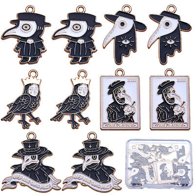20Pcs 5 Style Alloy Enamel Pendants