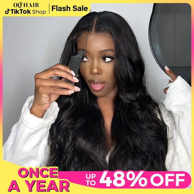 [NEW IN] OQ Hair Wear And Go Glueless Wigs Pre Bleached 180% 220% Density Body Wave Pre Cut 7x5 HD Lace Front Wigs Human Hair...