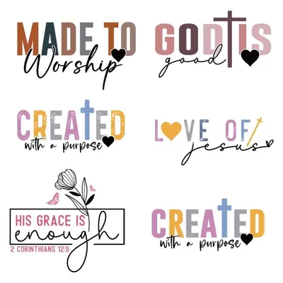 Letter Pattern Heat Transfer Sticker, 6 Counts/set DIY Heat Press Sticker for T-shirt, Jeans, Sweatshirt, Bags, Clothes, DIY ...