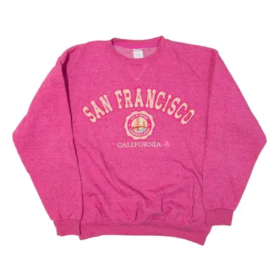 TEEMAX Resortwear San Francisco California USA Sweatshirt Pink 90s Womens L