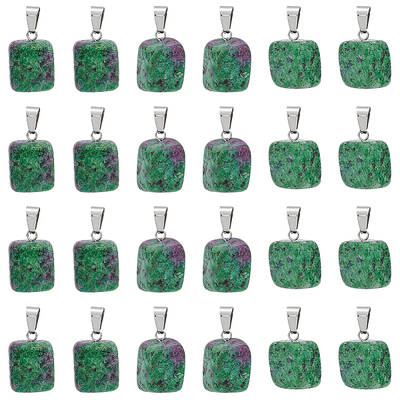24Pcs Natural Ruby in Zoisite Pendants