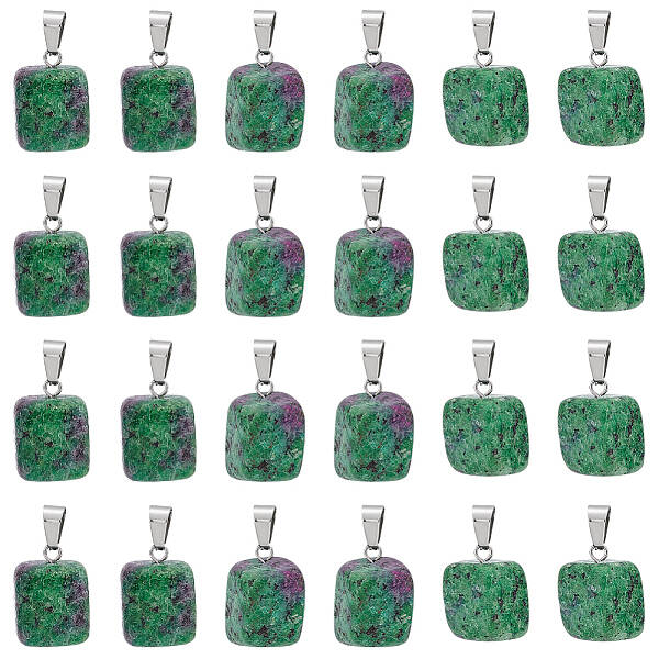 24Pcs Natural Ruby in Zoisite Pendants