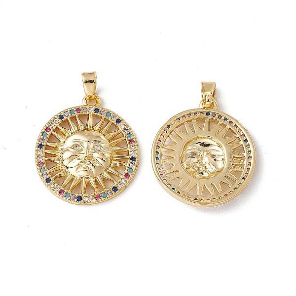 Brass Micro Pave Cubic Zirconia Pendant
