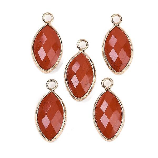 Natural Red Jasper Faceted Pendants