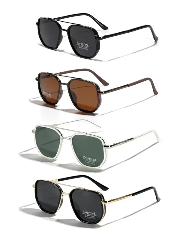 Men's Vintage Double Beam Tinted Lens Sunglasses, Lightweight and Durable for Outdoor Sun Protection Glasses for Everyday Use