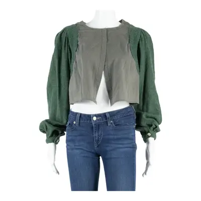 Womens Blouse Grey Puff Sleeve M