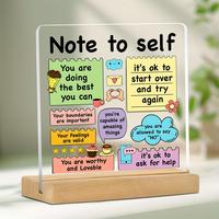 Acrylic Desktop Ornament, 1 Count Motivational Desktop Decoration, Creative Desktop Decoration for Home Office School, Gift f...
