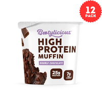 Bootylicious | High-Protein Muffin Mix Freshly Baked Snack | 12-Pack (Double Chocolate)