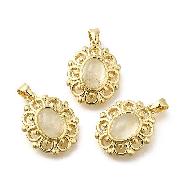 Natural Prehnite Pendants