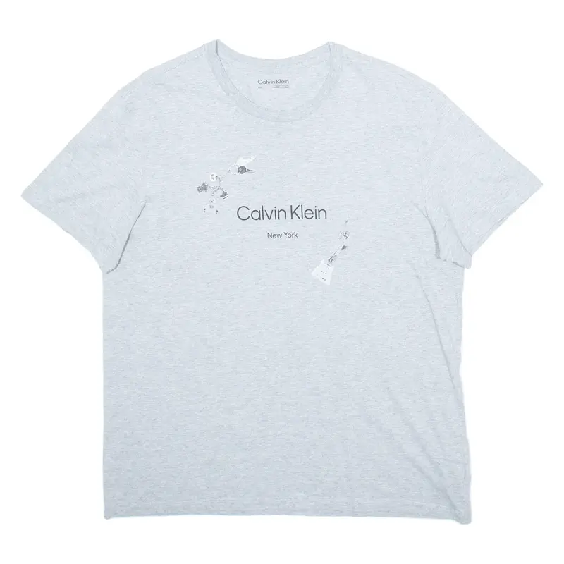 CALVIN KLEIN Mens T-Shirt Grey L