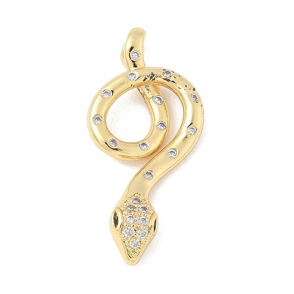 Brass Micro Pave Cubic Zirconia Pendants