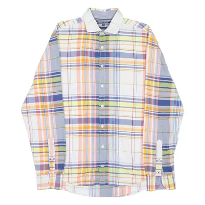 TOMMY HILFIGER New York Fit Mens Shirt Blue Check Long Sleeve M