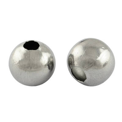 Tarnish Resistant 304 Stainless Steel Hollow Round Seamed Beads