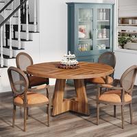 Tribesigns 47 Inch Round Dining Table for 4 - High-Quality Engineered Wood, Easy to Clean, Waterproof, Durable, Assembly Requ...