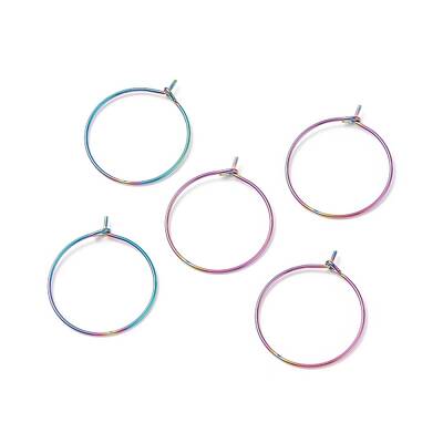 Ion Plating(IP) 316 Surgical Stainless Steel Hoop Earrings Findings