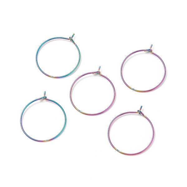 Ion Plating(IP) 316 Surgical Stainless Steel Hoop Earrings Findings