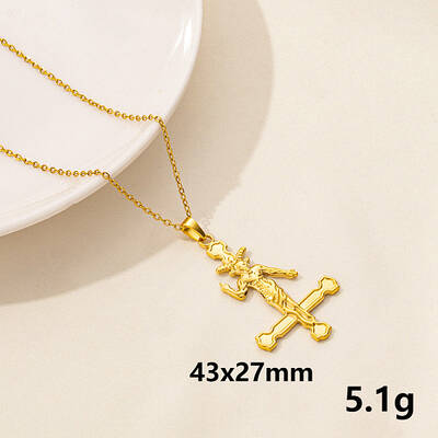 Stainless Steel Cross Pendant Necklace