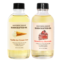 Strawberry Vanilla Ice Cream Bundle: Vanilla Ice Cream Cone & Strawberry Shortcake Body Oil 4 fl oz Each, Handcrafted Body Oi...