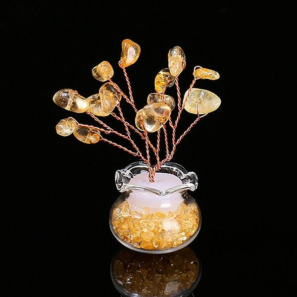 Natural Citrine Chips Tree Decorations