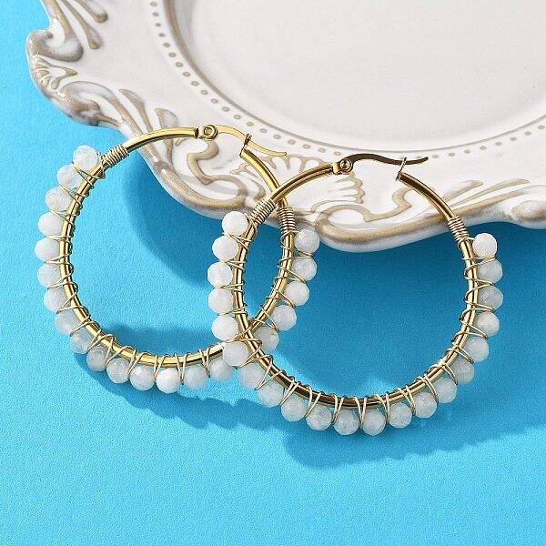 Beaded Hoop Earrings