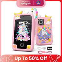 AmazingOcean Kids Smart Phone Toy for Toddlers, 2.8'' Touch Screen Learning Toy with Dual Cameras, Games, Music, Alarm, Calcu...
