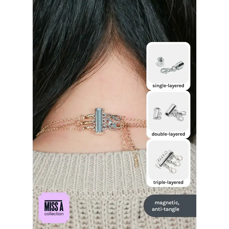 Miss A Necklace Clasp - Silver