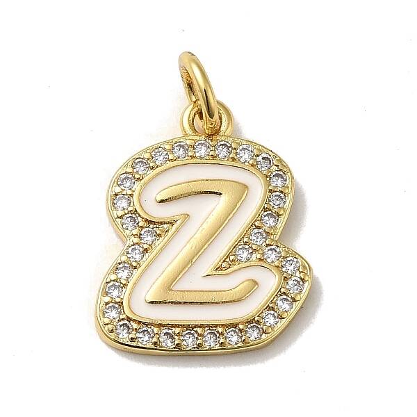 Brass Micro Pave Cubic Zirconia Pendants