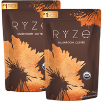 RYZE Mushroom Coffee Starter Kit, USDA Organic Instant Coffee with 6 Adaptogenic Mushrooms and MCT Oil for Better Energy, Foc...
