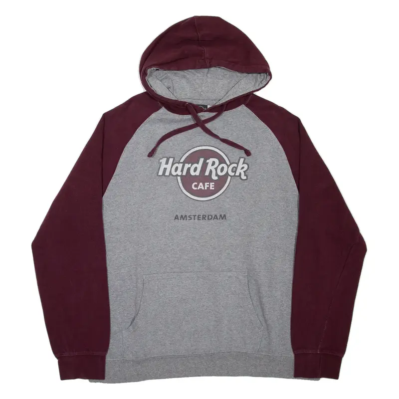 HARD ROCK CAFE Amsterdam Mens Grey Hoodie XL