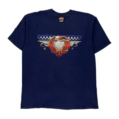 Orlando Harley Davidson Graphic T-Shirt - XL Navy Cotton