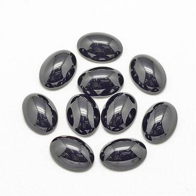 Natural Black Stone Cabochons