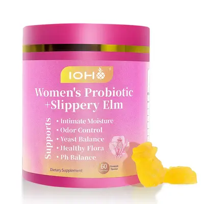 【Gold Plus】IOHO Her Juicy Feminine Probiotics Gummies-All in One Solution with Slippery Elm and Prebiotics&Lactobacillus ...