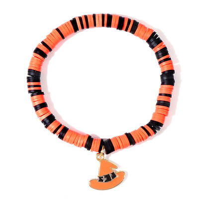 Ghostly Polymer Clay Heishi Stretch Bracelets