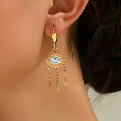 Stainless Steel Eye Hoop Earrings