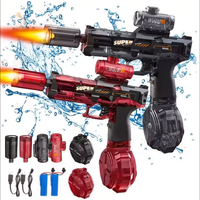Electric Water Guns with Realistic Muzzle Flame, Ultimate Battle Blaster ,High Capacity Squirt, Summer Party Toy for Adults &...