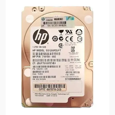 718159-002 HP 1.2TB 6Gb/s SAS 10000 2.5-inch Hard Drive