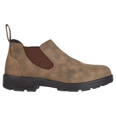 Blundstone 2036 Leather Unisex Slip On Shoes - Rustic Brown - Size:US 8 Women / 6 Men