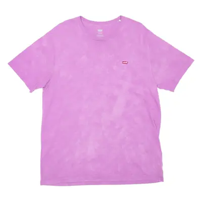 LEVI'S Mens T-Shirt Purple Crew Neck L