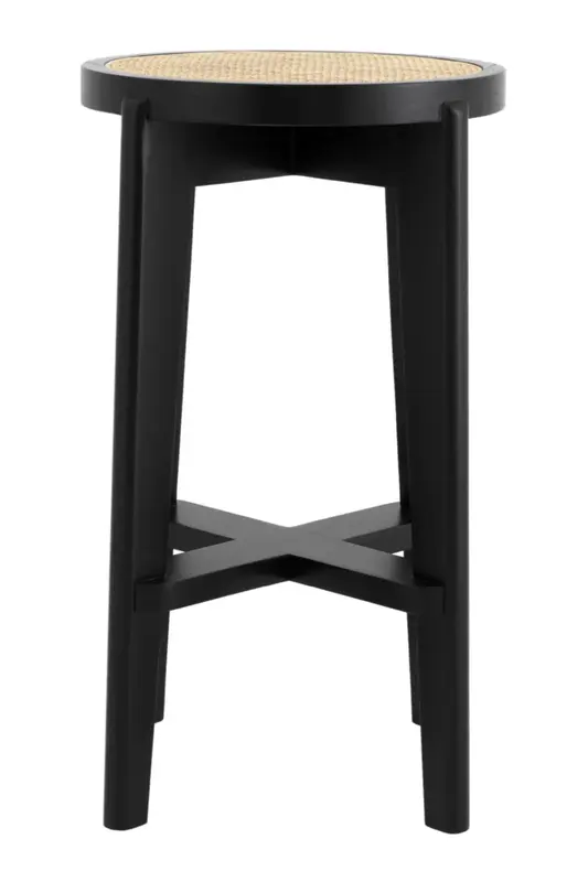Black Rattan Bar Stool | Eichholtz Dareau