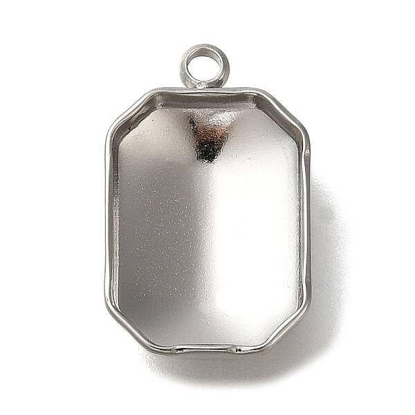 304 Stainless Steel Pendant Cabochon Settings