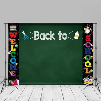 Custom Blackboard Back To School Backdrop For Photo - Aperturee