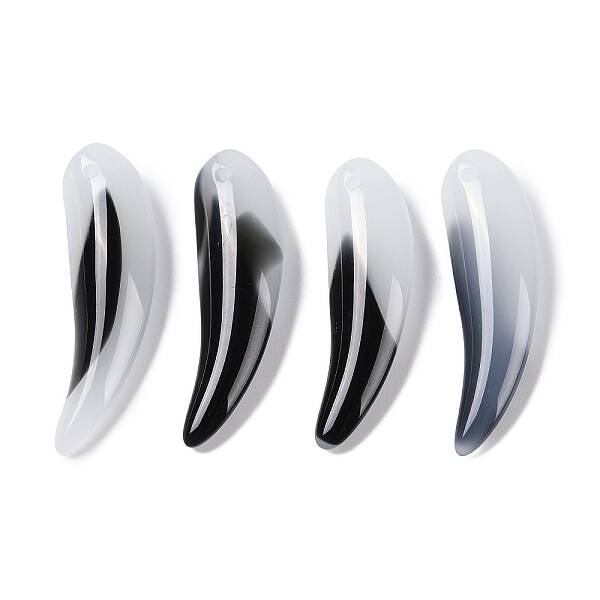 Transparent Spray Painted Glass Pendants