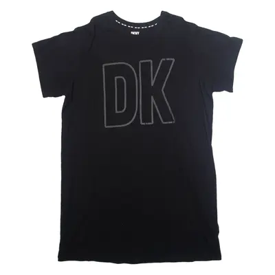 DKNY Womens T-Shirt Dress Black Short Sleeve Knee Length XL