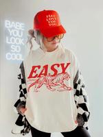 Comfort Colors Easy Tiger Vintage Inspired Shirt, Trendy Tiger T-Shirt, Retro Festival Clothing, Boho Hippie Clothes