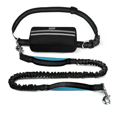 Geoorood Hands Free Dog Leash with Zipper Pouch, Dual Padded Handles, Bungee for Small Medium Dogs, 2 Heavy-Duty Clips & 2 Ha...