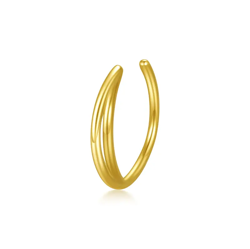 14K Gold Moon Nose Ring