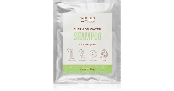WoodenSpoon Just add water! shampoo naturale for shiny and soft hair 25 g